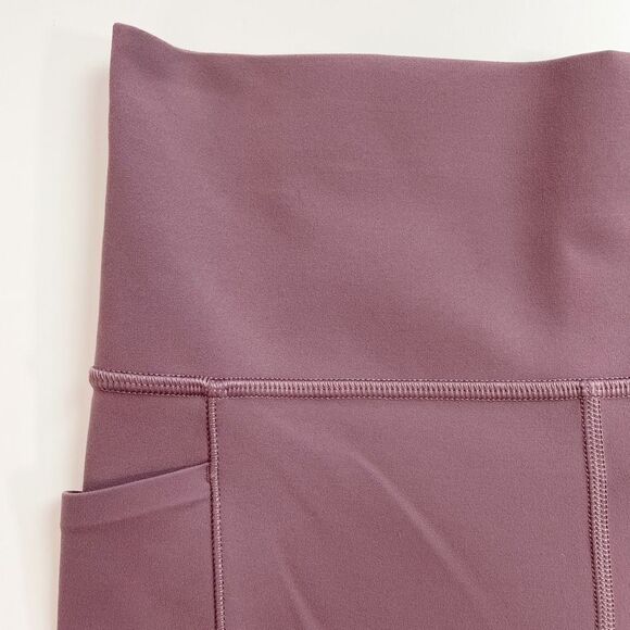 Athleta Salutation Stash Flare Legging High Rise Pockets Stretch Damask Mauve M - Picture 5 of 9